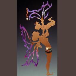 Copper Fairy Mother & Child With Hand Blown Glass Bottle & Crystal Prisms - Mother's Day Gift Air Plant Holder, Essential Oil Deffuser - thumbnail 3