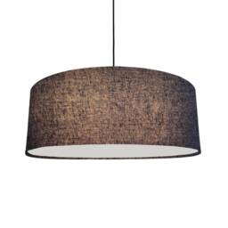 Extra Large Navy Blue Lampshade - Homespun With Diffuser - thumbnail 1