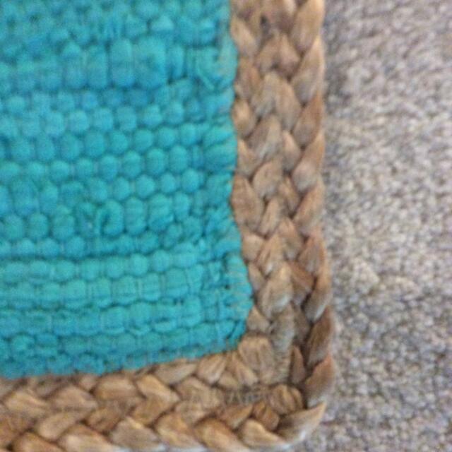 "Handmade Chindi Rug, Handmade Rag Boho Hippie Vegan Rug. 60""x40" - image 1