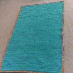 "Handmade Chindi Rug, Handmade Rag Boho Hippie Vegan Rug. 60""x40" - thumbnail 2