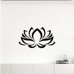Lotus Wall Decal Vinyl Sticker Yoga Studio Beautiful Flower Meditation Art Bedroom Interior Removable Home Decor - 1Lts - thumbnail 2