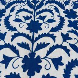 Artisan Suzani Quilt - Hand-stitched Cotton, Traditional Embroidery, Boho Home Throw Or Bedspread - thumbnail 3