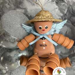 Personalised Memorial Garden Ornament, Angel Flowerpot Person, Bereavement Gift, Remembrance Keepsake, Sympathy Gift - thumbnail 2