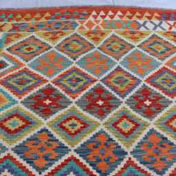 5x7 Ft New Oriental Tribal Rug, Turkmen Rug, Flatweave Kilim Afghan Maimana Vintage Rug For Bedroom, Livingroom - thumbnail 3