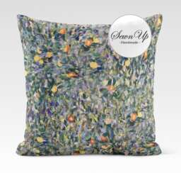 Outdoor Cushion Cover 28 Sizes Klimt's Pears Handmade Floral Flowers Leaf Fruit Gift Waterproof Conservatory - thumbnail 1