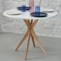 Round Small Dining Table Jubi, Various Diameters -60cm 70cm 80cm, in Colours - thumbnail 3