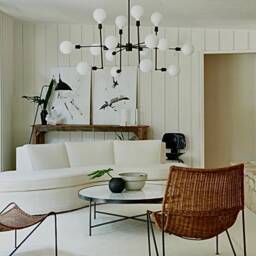 Modern Industrial Brass Chandelier, Custom Length - thumbnail 2