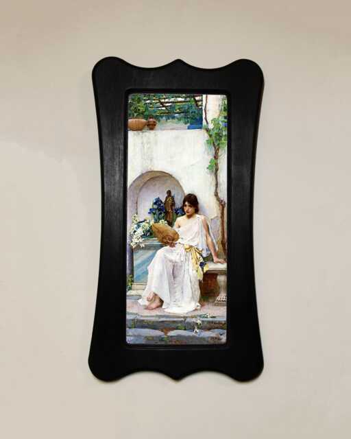 Black Wooden Framed Picture, Art Nouveau Style, John William Waterhouse, Flora, Print, Wall Hanging Home Decor - image 1