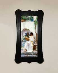 Black Wooden Framed Picture, Art Nouveau Style, John William Waterhouse, Flora, Print, Wall Hanging Home Decor - thumbnail 1