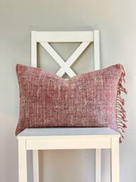 Brown Tribal Hemp Hand Woven Natural Dye Color Pillow Cover - thumbnail 1