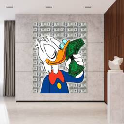 Money Duck Canvas Print - Alec Monopoly Pop Art, Motivational Wall Decor - thumbnail 3