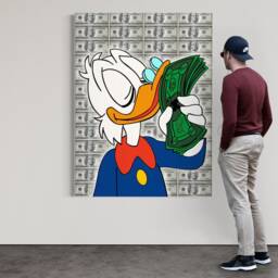 Money Duck Canvas Print - Alec Monopoly Pop Art, Motivational Wall Decor - thumbnail 2