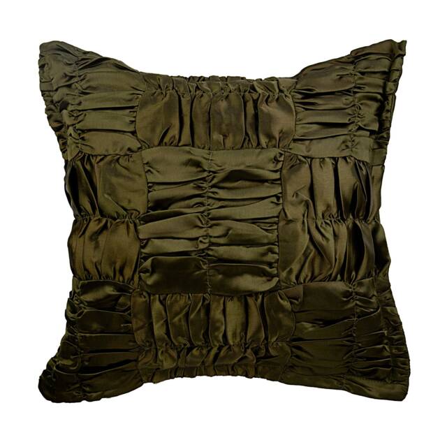 "Decorative Olive Green Euro Size Pillow Cover 24""x24""/26""x26" - image 1