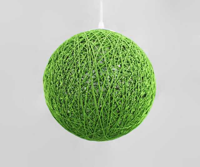Handwoven Green Paper Rope Pendant Light - Global Decorative Lighting - image 1