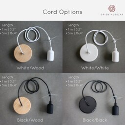 Customizable Hardwired Pendant Light Kit - Diy Ceiling Fixture - thumbnail 2