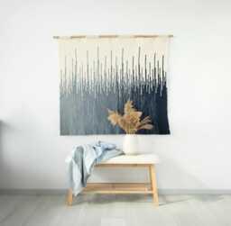 Woven Wall Art - Japandi Textile Handwoven Wool Tapestry Natural Colors Biophilic Home Decor Modern Heritage Design Maris