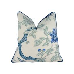 Schumacher - Arbre Chinois Porcelain Classic English Antique Chinoiserie Cushion Cover Handmade Throw Pillow Designer Home Decor - thumbnail 3
