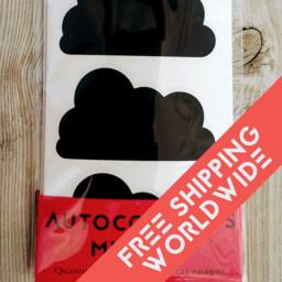 Clouds Black Wall Decals Decor Stickers Nursery Baby Boy Girl Sky Pattern Modern & Scandinavian - thumbnail 1