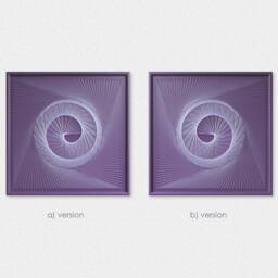 Purple Spiral String Art - Framed Geometric Zen Wall Hanging For Modern Living Room - thumbnail 2