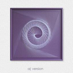 Purple Spiral String Art - Framed Geometric Zen Wall Hanging For Modern Living Room - thumbnail 3