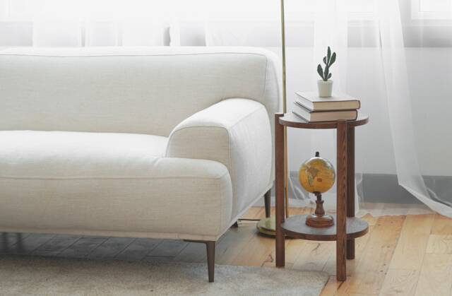 Wooden Side Table, Plant Stand Indoor, Small End Table, Aesthetic Solid Wood 3 Leg Round Bedside Night - image 1