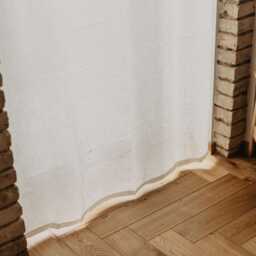 Tie Top Linen Curtain Panel 100% Baltic Linen, Multiple Colors - thumbnail 3