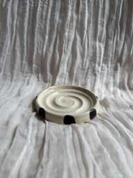 stripe Soap Dish, Rectangular Bathroom Tray, Handmade Kitchen Pottery, Household Holder, Thrown Textured Dishes - thumbnail 1