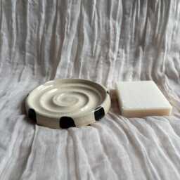 stripe Soap Dish, Rectangular Bathroom Tray, Handmade Kitchen Pottery, Household Holder, Thrown Textured Dishes - thumbnail 4