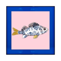 Funky Fish Sea Bass in Pink - Neon Colored Acrylic Frame - thumbnail 2