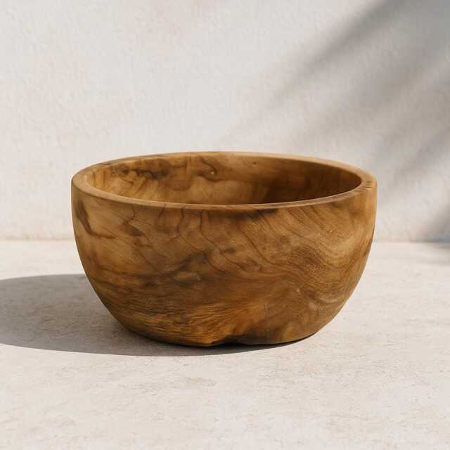 Hand Carved Teak Root Bowl Rustic Farmhouse Decor Centerpiece - image 1