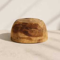 Hand Carved Teak Root Bowl Rustic Farmhouse Decor Centerpiece - thumbnail 2