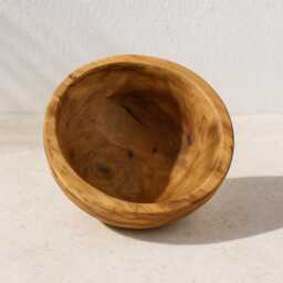 Hand Carved Teak Root Bowl Rustic Farmhouse Decor Centerpiece - thumbnail 3