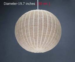 Boho Rattan Chandelier With Three Lamp Shades - thumbnail 3