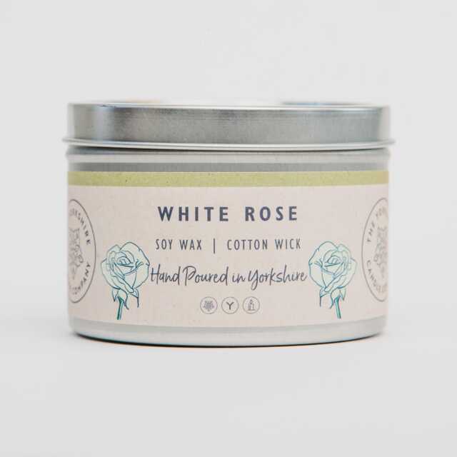 White Rose - Scented Candle Hand Poured in Yorkshire Soy Wax Vegan - image 1