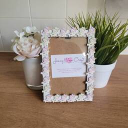 Cute Wooden Unicorn Button Photo Frame 4 X 6 Inches - thumbnail 2