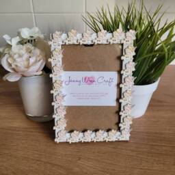 Cute Wooden Unicorn Button Photo Frame 4 X 6 Inches - thumbnail 3