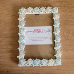 Unicorn Button Photo Frame, 4x6 Wooden Picture Frame - thumbnail 4