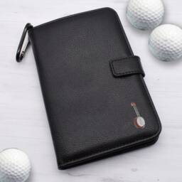 Banjo Design - Personalised Leatherette Golf Organiser Complete With Divot Repairer, Marker, Tees, Scorecard & Pencils