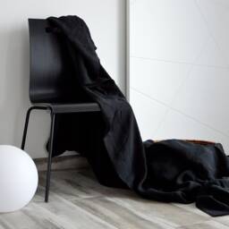 Linen Sheet Set, Black Linen Bedding, 2 Pillowcase & Set - thumbnail 3