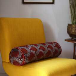 Bolster 50x18cm - Handmade in France Upholstery Fabric - thumbnail 2