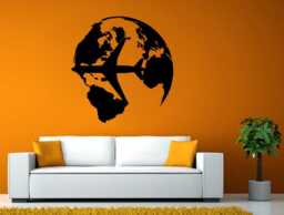 World Travel Wall Sticker, Decal, Airplane Decal L2147 - thumbnail 1