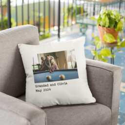 Personalized Photo Pillow Custom Cushion Cover. Size 40cm By & 50cm X Add Also Any Initial, Name, Logo, Text On Cover - thumbnail 3
