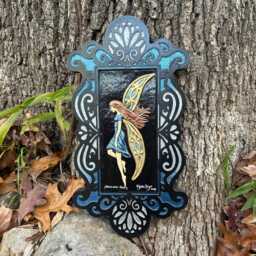 Dancing Fairy - Cast Paper Kevin Dyer Fantasy Art Fae Wings Red Hair Celtic Aesthetic Hanging Wall Decor Whimsical Myth Mystical Magical - thumbnail 2