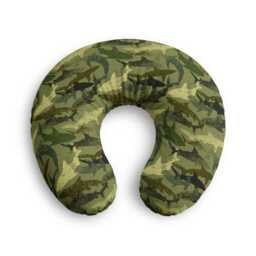 Shark Camo Nursing Pillow Cover - Green Pattern - thumbnail 2