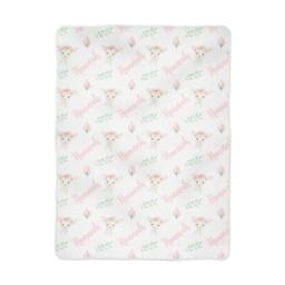 Sweet Lamb Baby Girl Blanket in Fleece, Minky, Or Sherpa. Perfect Gift - thumbnail 3