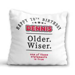 Funny 70Th Birthday Gift Him Personalised Birthday Cushion Men Aged 70 Year Old Male Pillow Milestone Keepsake Dad Friend Husband - thumbnail 2