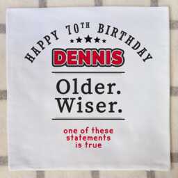 Funny 70Th Birthday Gift Him Personalised Birthday Cushion Men Aged 70 Year Old Male Pillow Milestone Keepsake Dad Friend Husband - thumbnail 3