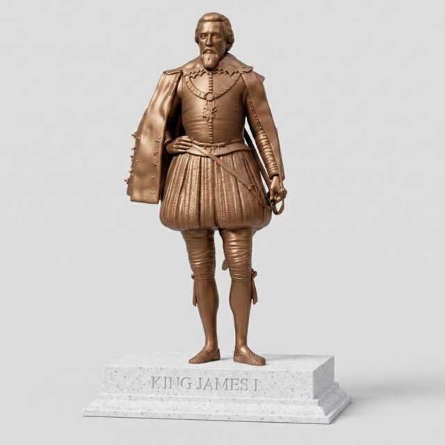 King James Vi & I Statue - House Of Stuart Royal Collectible - image 1