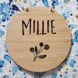 Personalised Wooden Wall/Door Hanging-Wall Hanging-Wall Art-Wooden Sign-Custom Name-Kids Gift-Baby Gift-Lasercut-Plaque - thumbnail 3