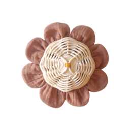 Nasturtium Flower Rattan Wall Decoration - Nursery & Baby Room Decor - thumbnail 2